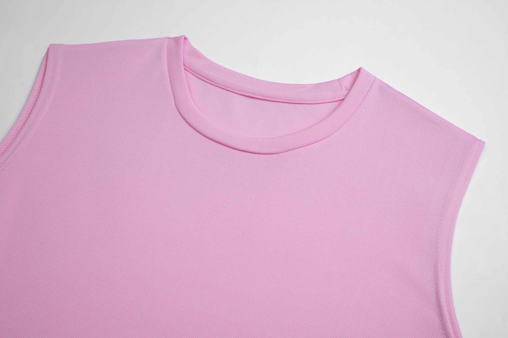 83606 宽肩下摆开叉款背心单衫 粉红色16.jpg